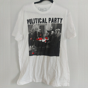 🌹RIOT society BNWOT political party tshirt white